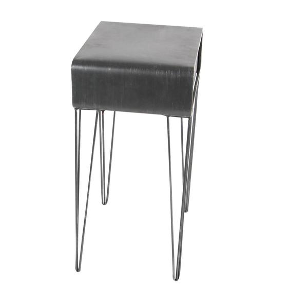 9th & Pike® Black Metal and Wood Modern Accent Table