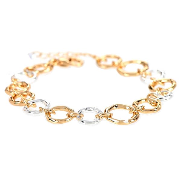 Design Collection Two-Tone Circle Link Bracelet