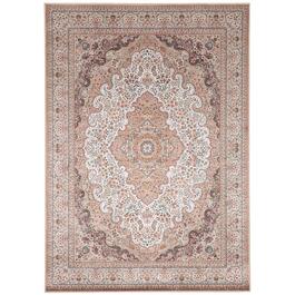 Linon Emerald Collection Ivory Detailed Area Rug - 5x7