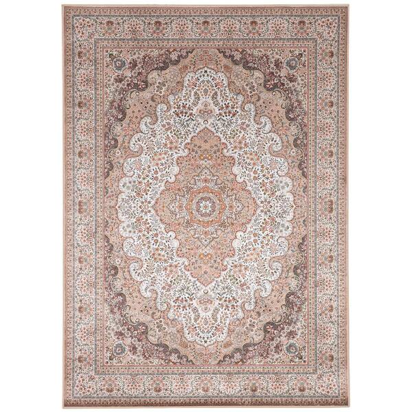 Linon Emerald Collection Ivory Detailed Area Rug - 5x7 - image 