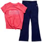 Girls (4-6x) Champion(R) Short Sleeve Tee & Flare Yoga Pants Set - image 1