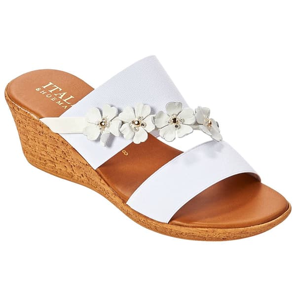Womens Italian Shoemakers Flowers Wedge Sandals