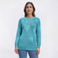 Womens Hanna & Gracie Long Sleeve Heart Crochet Sweater - image 1