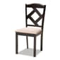 Baxton Studio Morigan Sand Fabric Dark Brown Wood 5pc. Dining Set - image 2