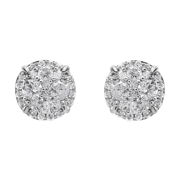 Nova Star&#174; Sterling Silver Lab Grown Diamond Stud Earrings