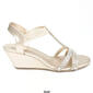 Womens New York Transit Badge Tee Smooth Wedge Sandals - image 2