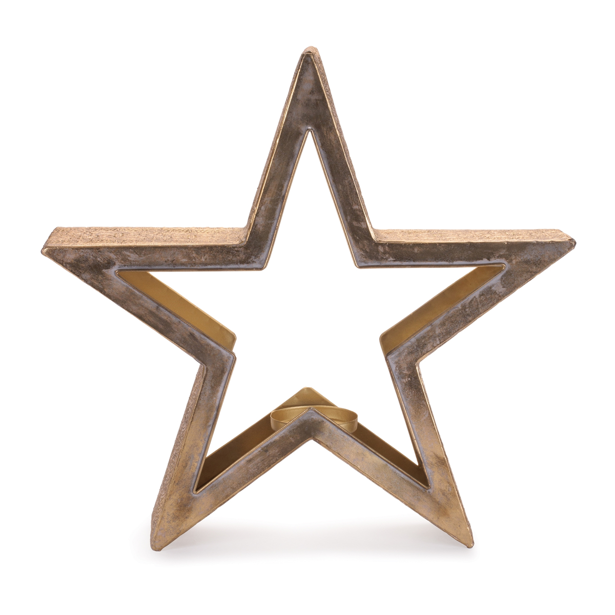 Melrose Gold Metal Star Candle Holder