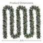 Puleo International 20ft. Adorned Snowy Silverton Pine Garland - image 5