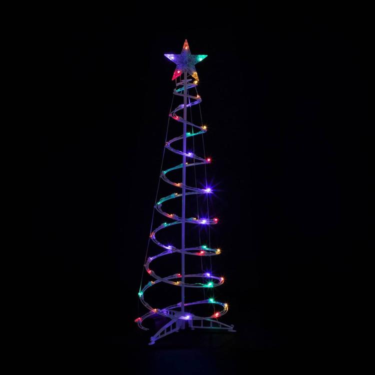 Northlight Seasonal 4ft. Multicolor LED Spiral Cone Tree