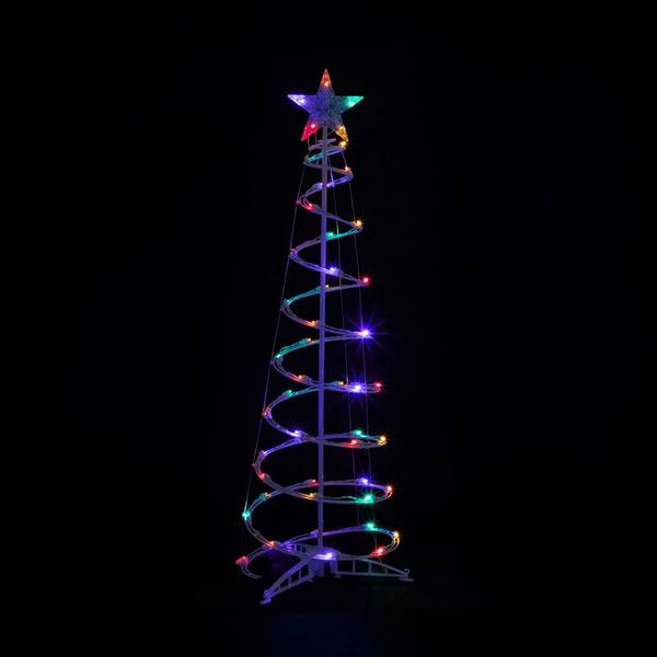 Northlight Seasonal 4ft. Multicolor LED Spiral Cone Tree