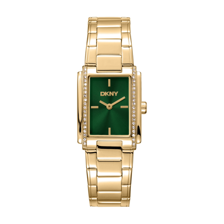 Womens DKNY Crystal Accented Case Green Dial Watch - DK1L122M0055