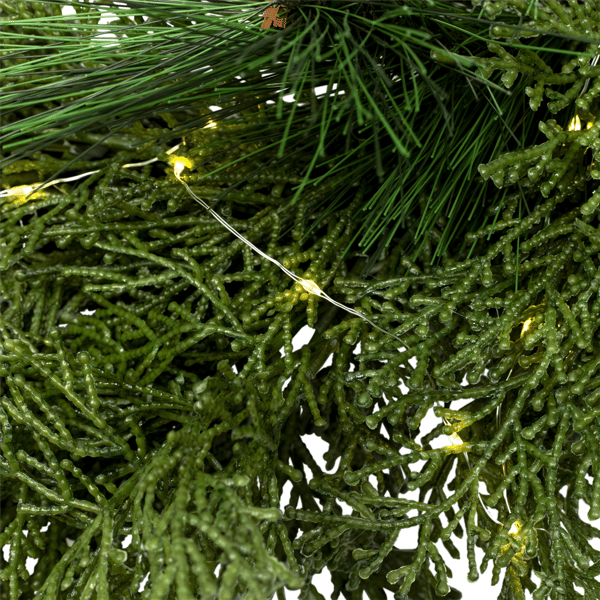Northlight Real Touch™ LED Cedar & White Pine Christmas Wreath