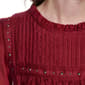 Womens DKNY Ruffle Cap Sleeve Pleated Stud Embellishment Blouse - image 4