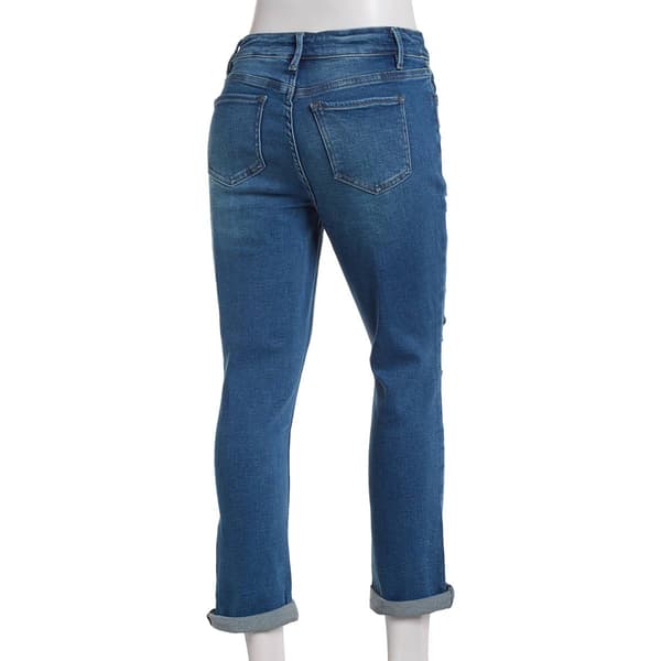 Petite Royalty Slim Straight Roll Cuff Jeans