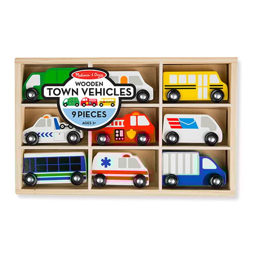 Melissa &amp; Doug(R) Wooden Town Vehicles Set - image 