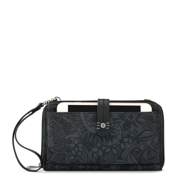 Sakroots Smartphone Black Spirit Desert Zip Around Wristlet - image 