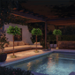 Puleo International 5ft. Pre-Lit Multi-Color Lights Palm Tree - image 2