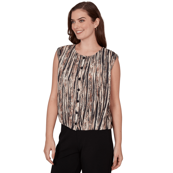 Petite Skye''s The Limit Terra Tropic Snake Print Blouse