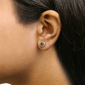 Haus of Brilliance Sterling Silver Yellow Citrine Stud Earrings - image 4