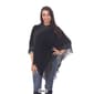 Womens White Mark Sansa Gold Knit Fringe Poncho - image 5