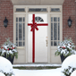 Northlight 14ft. Red & White Velvet Christmas Door Bow - image 2