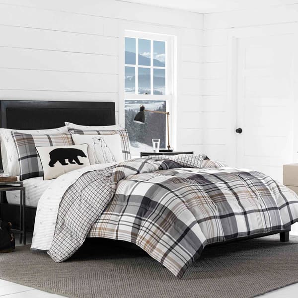 Eddie Bauer Normandy Plaid 150TC Reversible Comforter Set - image 