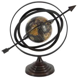 9th &amp; Pike® Black Aluminum Industrial Globe