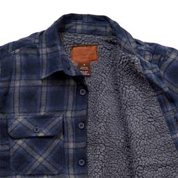 Mens Mountain Ridge Flannel Shirt Jacket - Blue/Grey
