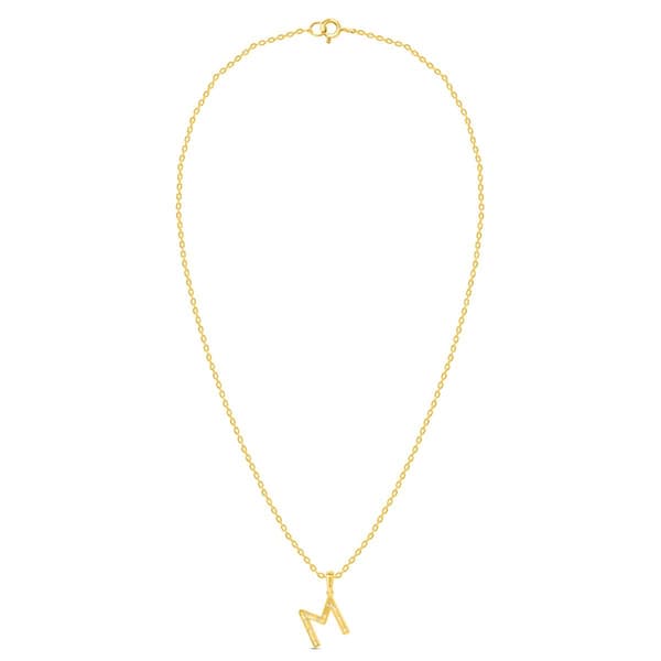 Nova Star® Gold-Plated Lab-Grown Diamond Initial M Pendant