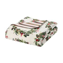 Hallmark™ Wreath Reversible Plush Holiday Throw Blanket