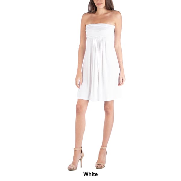 Womens 24/7 Comfort Apparel Strapless A-Line Dress