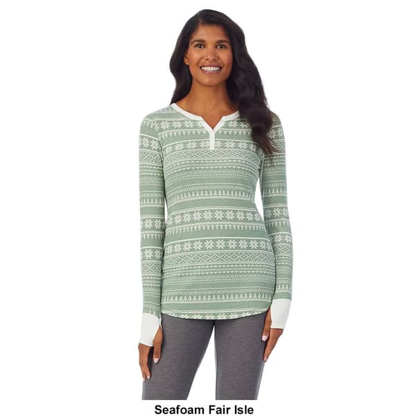 Womens Cuddl Duds® Long Sleeve Thermal Fair Isle Tee Boscov's