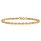 Gold Classics&#8482; 3.0mm. 14kt. Semi Solid Rope Chain Bracelet - image 2