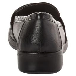 Womens Easy Street Harlow Black Patent Crocodile loafers