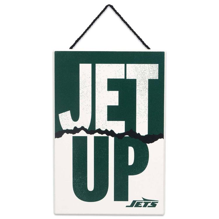 Open Road Small Hanging Wood Jets Slogan
