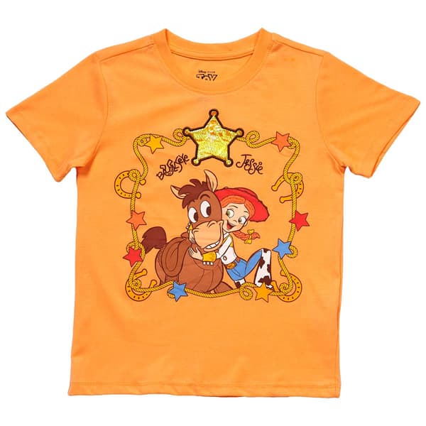 Girls (7-16) Disney Toy Story Short Sleeve Jessie & Bullseye Tee