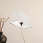 Infibrite 25 in. Angled Brass Table Lamp with Textured Shade - image 2