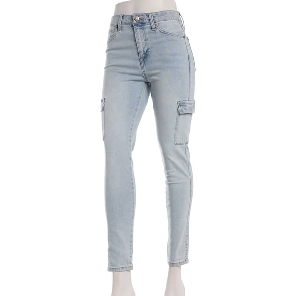 Juniors Celebrity Pink Ankle Skinny High Rise Cargo Jeans - image 