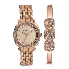 Womens Ellen Tracy Crystal Watch & Bracelet Set - ETB8171RG