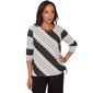 Womens Alfred Dunner Seville Embellished Diagonal Textured Strip - image 1