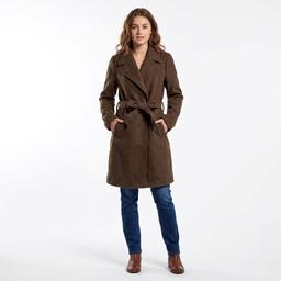 Juniors Love Tree Belted Faux Wool Trench Coat