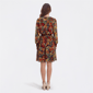 Womens MSK Long Sleeve V-Neck Floral Chiffon A-Line Dress - image 2