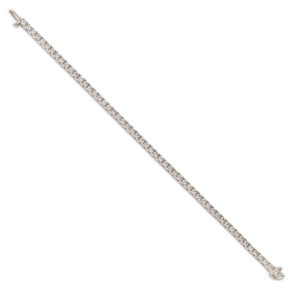 Pure Fire 14kt. White Gold Lab Grown Diamond Tennis Bracelet