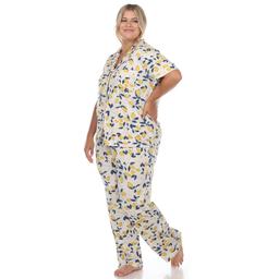 Plus Size White Mark Lemon Pajama Set