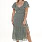 Juniors Trixxi Short Puff Sleeve Ditsy Sweatheart Midi Dress - image 3