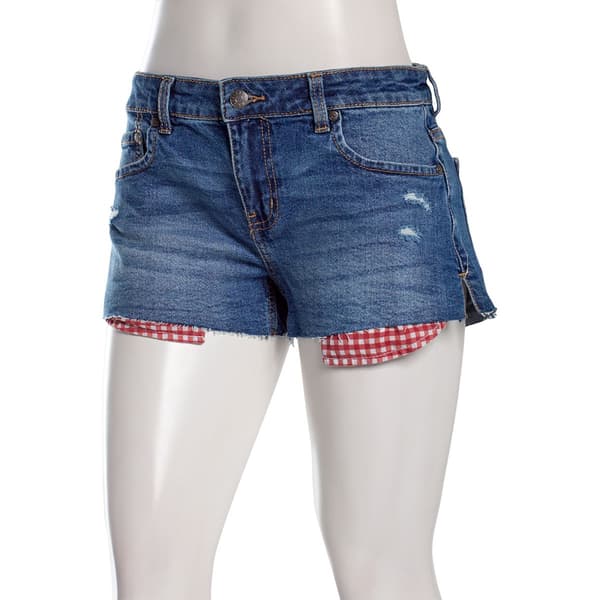 Juniors Celebrity Pink 2.5in. Low Rise Exposed Pocket Shorts - image 