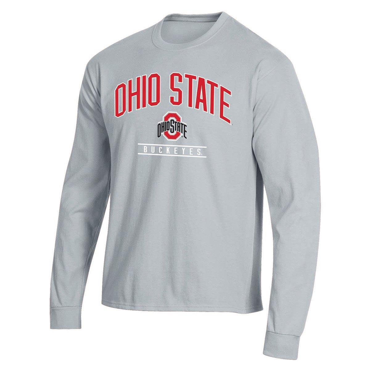 Mens Champion® Ohio State Long Sleeve Tee