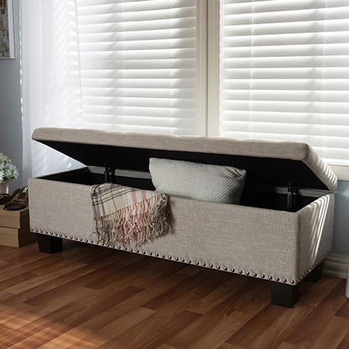 Baxton Studio Hannah Storage Ottoman Bench