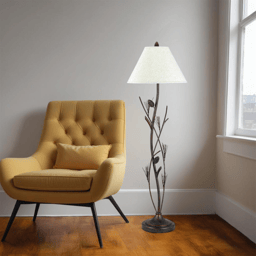 HomeRoots 60in. Rust Metal Floor Lamp With Empire Shade
