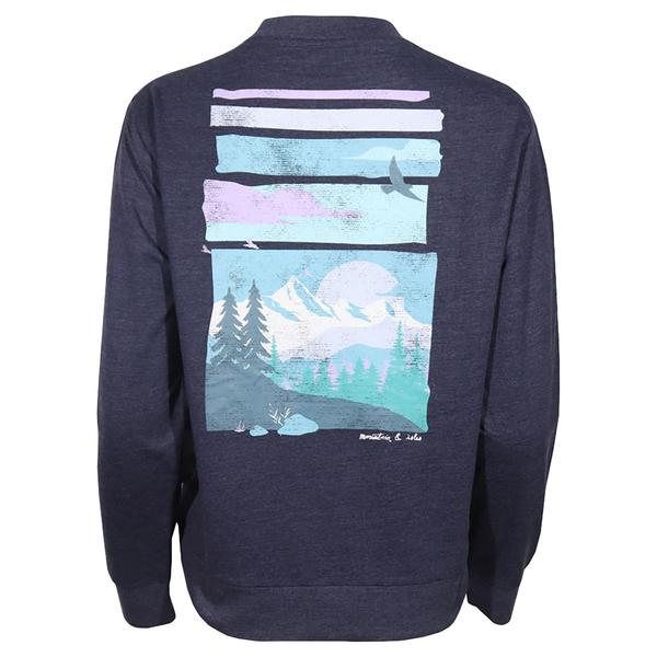 Womens Mountain & Isles Mountain Scenic Graphic Sweatshirt